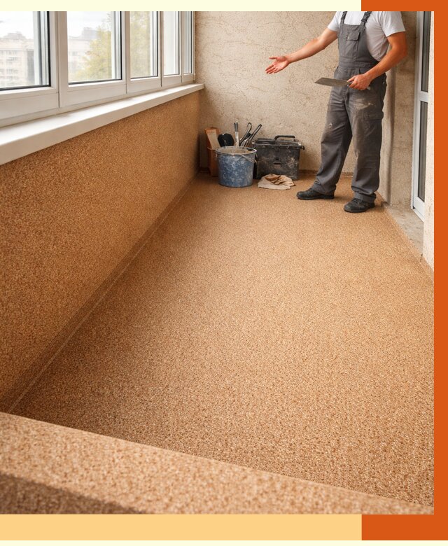 Утепление балкона жидкой пробкой в Крымске от 3782 руб/м² под ключ | ТепломастерКрм