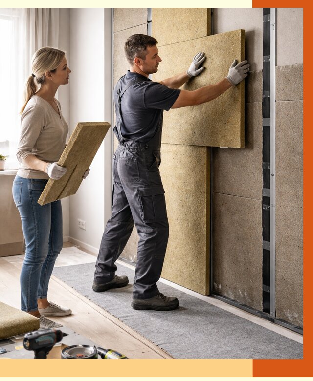 Профессиональная шумоизоляция квартиры в Крымске от 7772 руб. за м2 | ТепломастерКрм