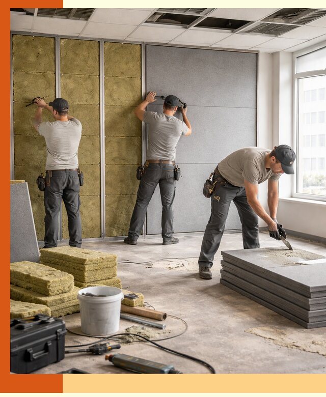 Профессиональная шумоизоляция офисов в Крымске для комфорта сотрудников