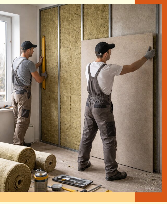 Шумоизоляция стен в Крымске от 4663 руб/м2 — звукоизоляция стен под ключ | ТепломастерКрм