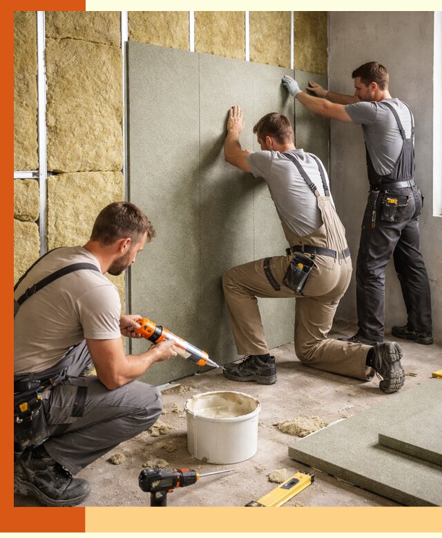 Профессиональная шумоизоляция стен в Крымске для квартир и домов