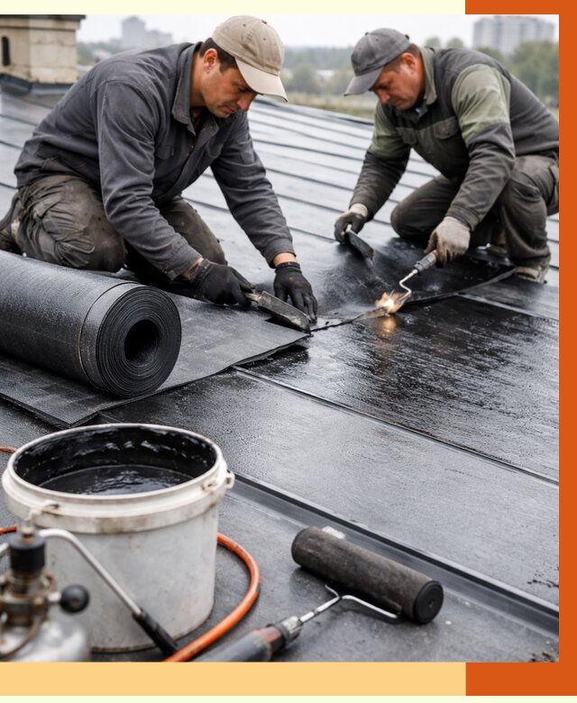 Гидроизоляция фальцевой кровли в Крымске от 7772 руб. под ключ | ТепломастерКрм