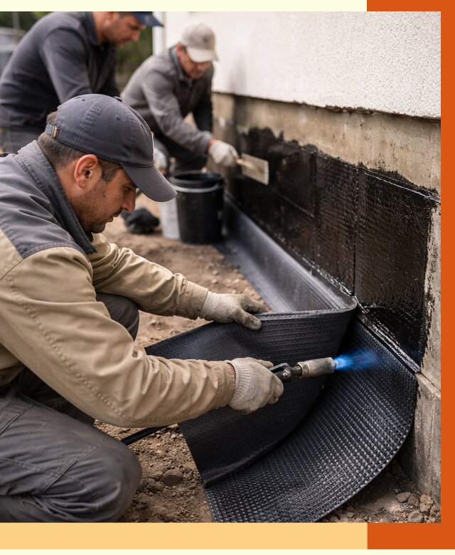 Гидроизоляция цоколя и отмостки в Крымске от 8809 руб. — ТепломастерКрм