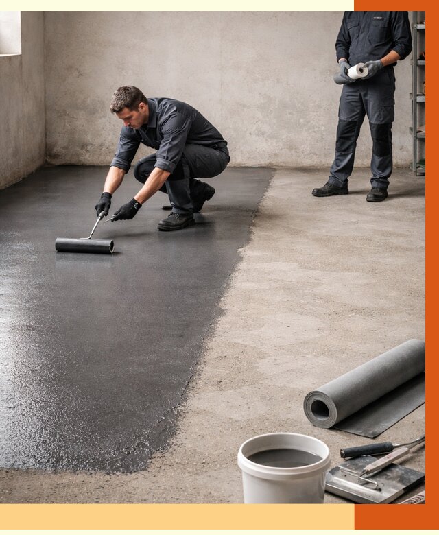 Гидроизоляция гаражного пола в Крымске от 3627 руб./м² — ТепломастерКрм профессионально