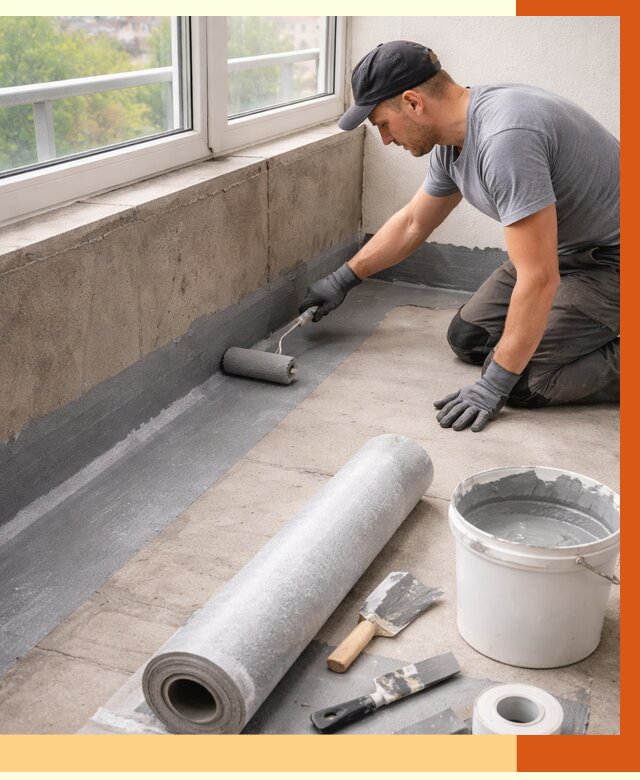 Профессиональная гидроизоляция балкона в Крымске от 4352 руб. | ТепломастерКрм