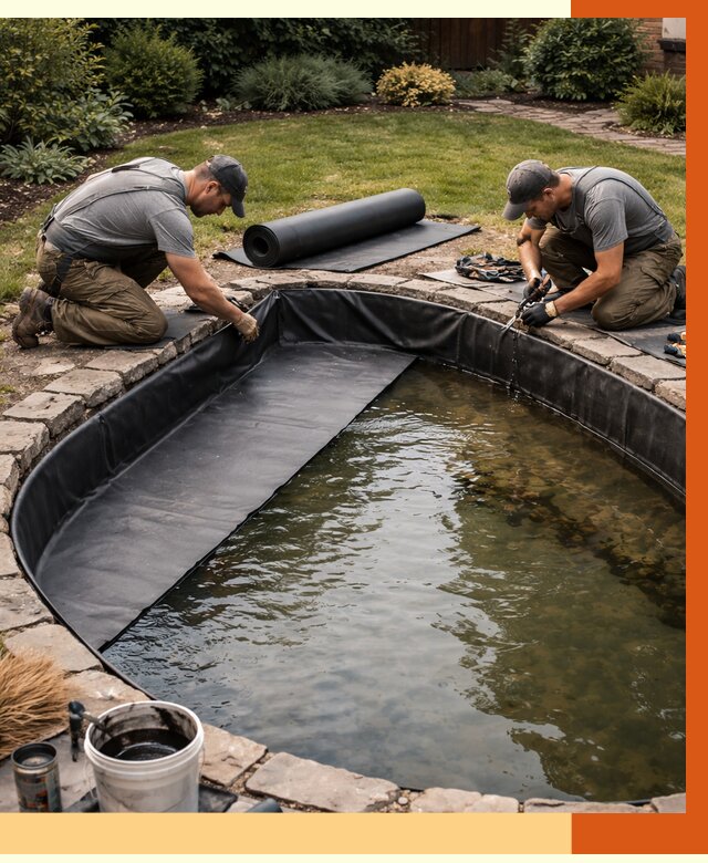 Гидроизоляция пруда в Крымске от 15545 руб. под ключ | ТепломастерКрм профессионально