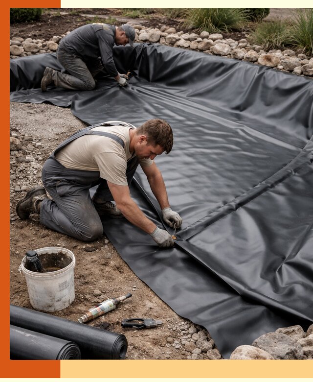 Гидроизоляция пруда в Крымске: надежная защита и герметизация