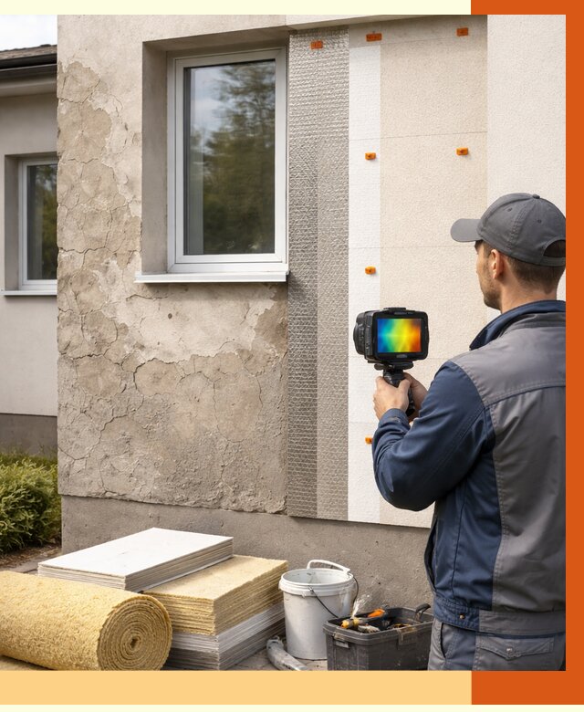 Тепловизионное обследование фасада в Крымске от 4663 руб. под ключ | ТепломастерКрм