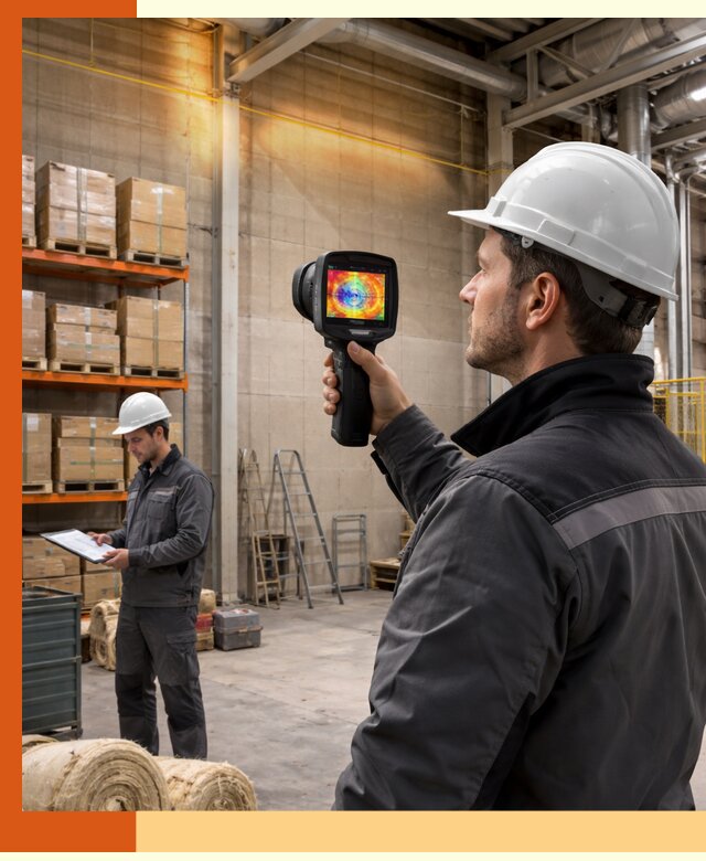 Тепловизионное обследование склада и выявление утечек в Крымске