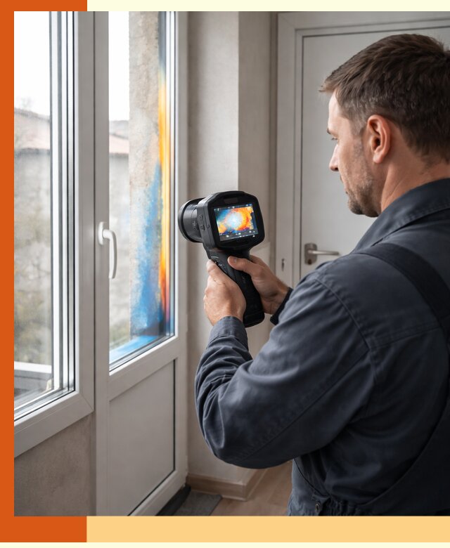 Тепловизионное обследование окон и дверей в Крымске