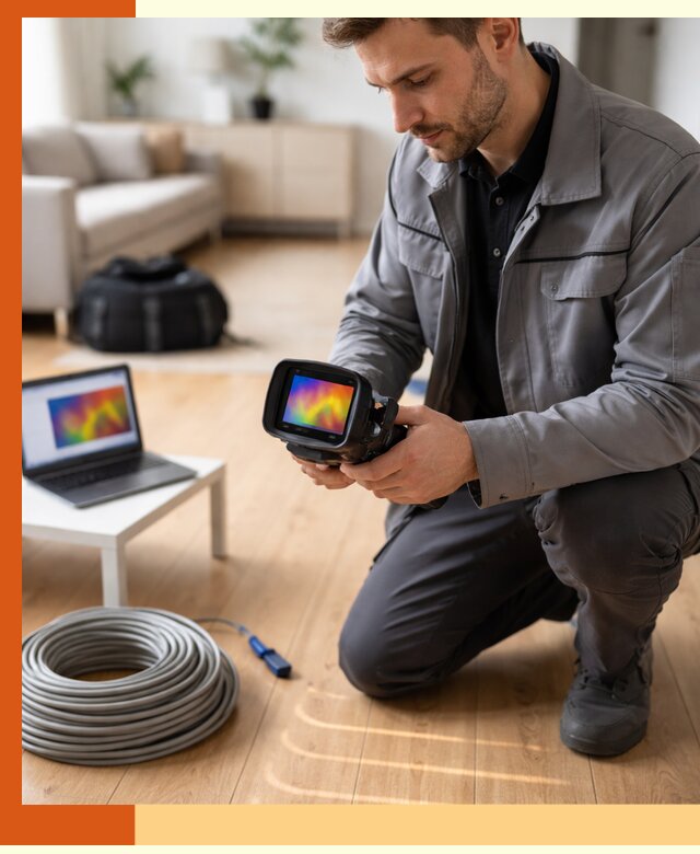 Тепловизионное обследование тёплого пола в Крымске для точной диагностики